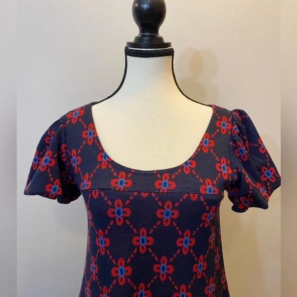 Betsey Johnson Navy and Red Mini Dress or Tunic fits medium - Picture 1 of 12